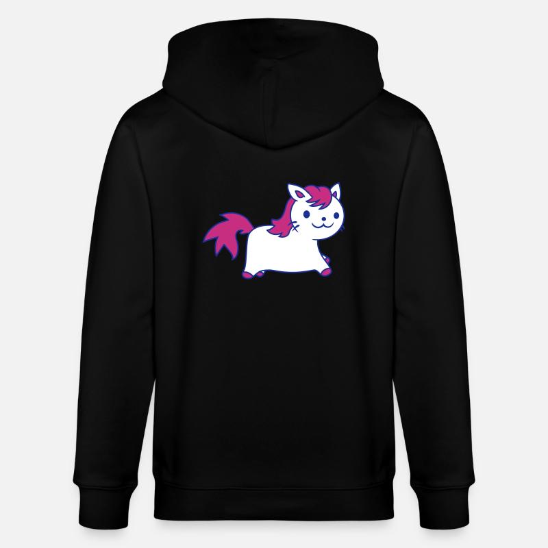 Little Pony Cat Face Équitation - Veste à capuche bio CULTIVATOR Stanley/Stella Unisexe - noir