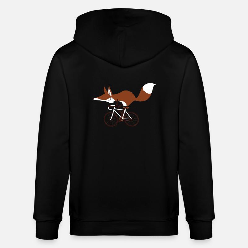 Cycling fox - Veste à capuche bio CULTIVATOR Stanley/Stella Unisexe - noir