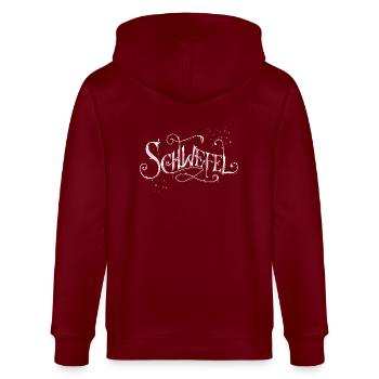 Pech & Schwefel | S - Stanley/Stella CULTIVATOR  Unisex Organic Hooded Jacket - burgundy - Back - Anna (173cm)