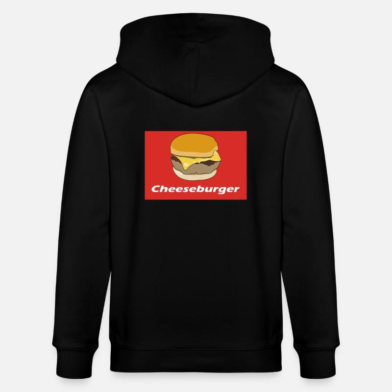 Cheeseburger - Stanley/Stella Unisex Bio-Kapuzenjacke CULTIVATOR  - Schwarz