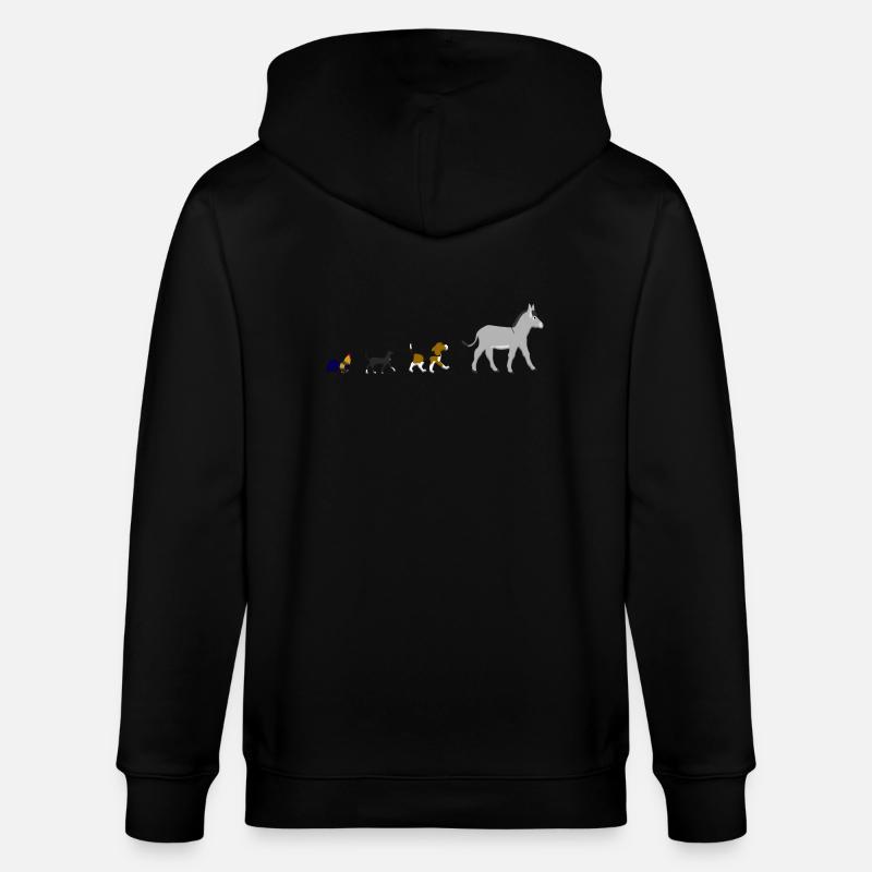 Chien, chat, coq, âne - Veste à capuche bio CULTIVATOR Stanley/Stella Unisexe - noir