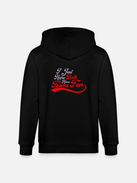 Both Teams Have Fun - Stanley/Stella CULTIVATOR Unisex Organic Hooded Jacket - black