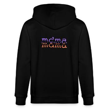 MDMA Druf & Drauf Designs MDMA Clothing - Stanley/Stella Unisex Bio-Kapuzenjacke CULTIVATOR  - Schwarz - Hinten - Anna (173cm)