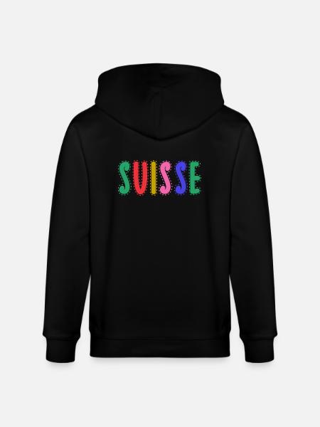 SUISSE. PAYS - Veste à capuche bio CULTIVATOR Stanley/Stella Unisexe - noir