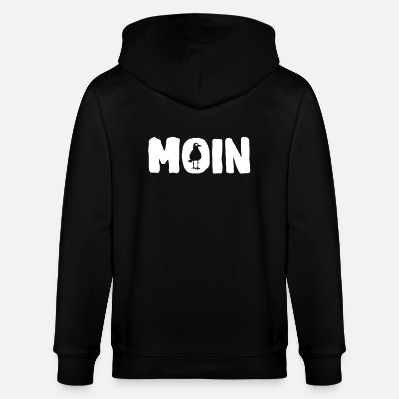 Geschenkidee Moin - Stanley/Stella Unisex Bio-Kapuzenjacke CULTIVATOR  - Schwarz