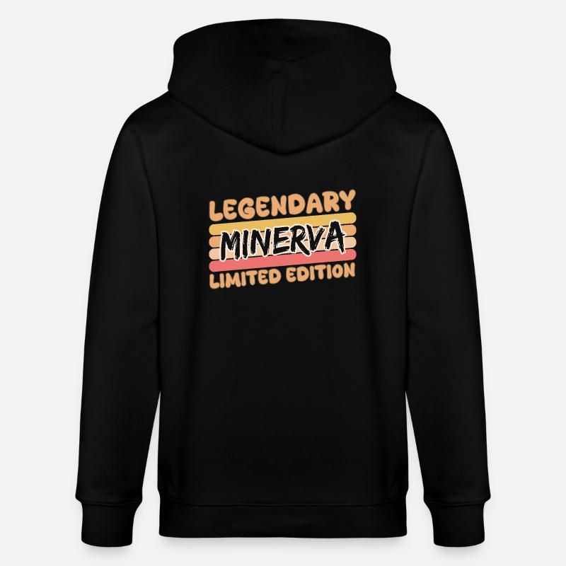 Minerva comme nom - Veste à capuche bio CULTIVATOR Stanley/Stella Unisexe - noir