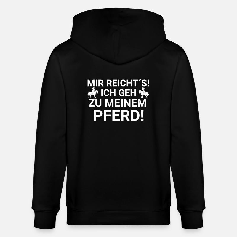 Mir reicht's Pferd - Stanley/Stella Unisex Bio-Kapuzenjacke CULTIVATOR - Schwarz