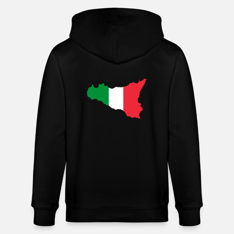 Sicile couleurs classique - Veste à capuche bio CULTIVATOR Stanley/Stella Unisexe - noir