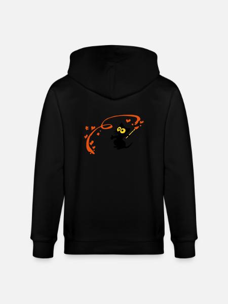 Kitten painter Georgia - Stanley/Stella CULTIVATOR Unisex Organic Hooded Jacket - black