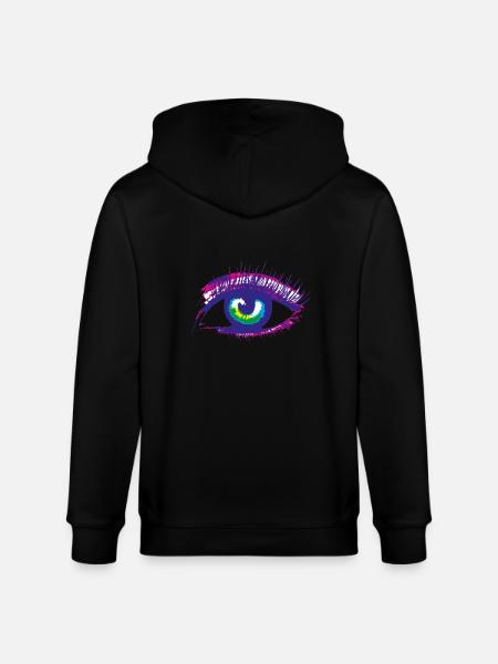 œil - Veste à capuche bio CULTIVATOR Stanley/Stella Unisexe - noir