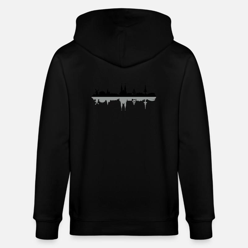 Skyline Bremen Schatten - Stanley/Stella Unisex Bio-Kapuzenjacke CULTIVATOR  - Schwarz