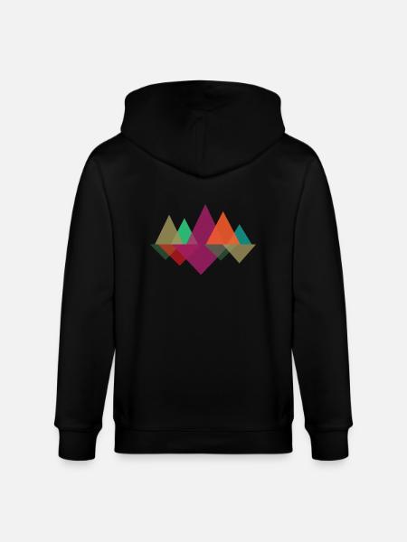 Hipster Mountains - Stanley/Stella CULTIVATOR Unisex Organic Hooded Jacket - black