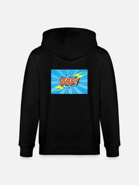 ZAP! Comic Style Graffiti Lettering - Stanley/Stella CULTIVATOR Unisex Organic Hooded Jacket - black
