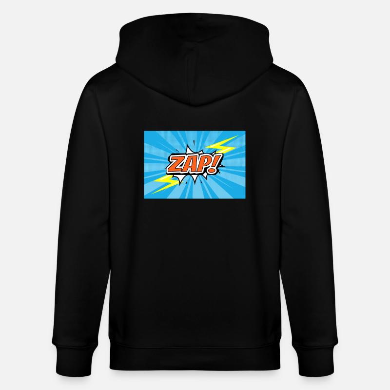 ZAP ! Comic Style Graffiti Lettering - Veste à capuche bio CULTIVATOR Stanley/Stella Unisexe - noir