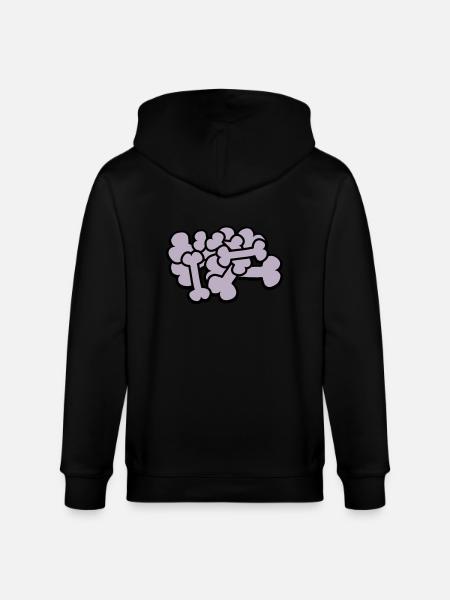 Big Comic Bone Pile - Stanley/Stella CULTIVATOR  Unisex Organic Hooded Jacket - black