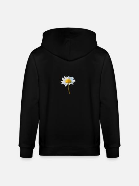 Margeriten Margerite Gänseblümchen - Stanley/Stella Unisex Bio-Kapuzenjacke CULTIVATOR  - Schwarz