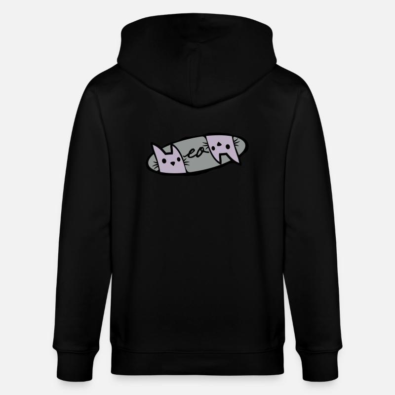 Meow 2 Katzen Logo - Stanley/Stella Unisex Bio-Kapuzenjacke CULTIVATOR - Schwarz