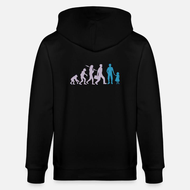 Evolution Papa Fille Enfant - Veste à capuche bio CULTIVATOR Stanley/Stella Unisexe - noir
