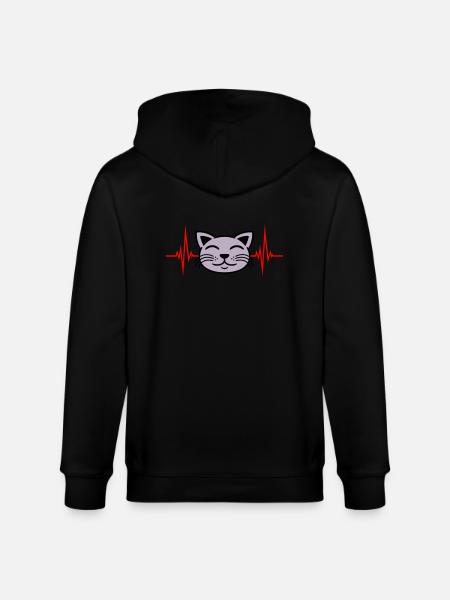Pulse chat visage heureux - Veste à capuche bio CULTIVATOR Stanley/Stella Unisexe - noir