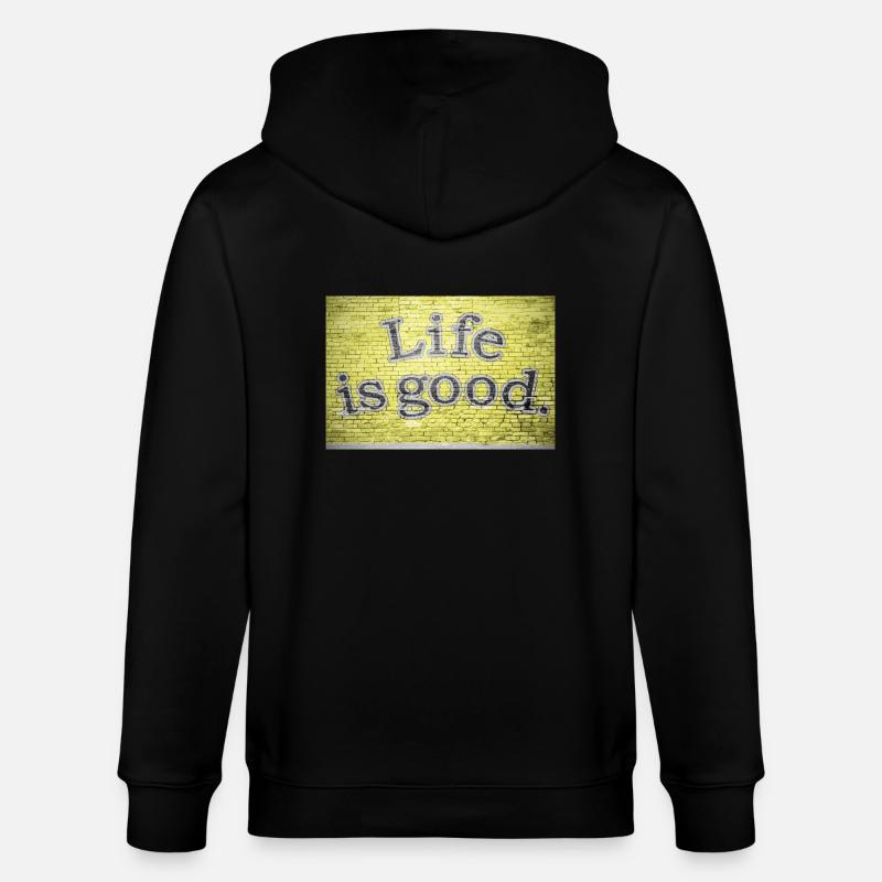 Life is Good Graffiti - Stanley/Stella Unisex Bio-Kapuzenjacke CULTIVATOR  - Schwarz