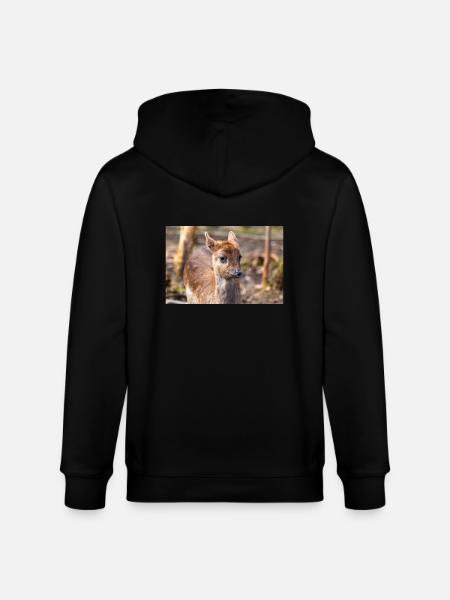 Damhirsch Damwild Dama - Stanley/Stella Unisex Bio-Kapuzenjacke CULTIVATOR - Schwarz