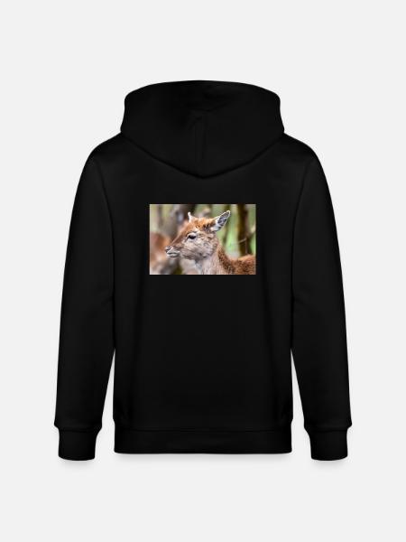 Damhirsch Damwild Dama - Stanley/Stella Unisex Bio-Kapuzenjacke CULTIVATOR - Schwarz