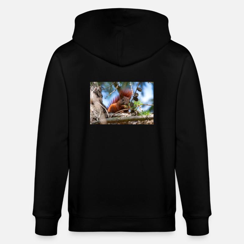 Eichhörnchen Sciurus - Stanley/Stella Unisex Bio-Kapuzenjacke CULTIVATOR  - Schwarz