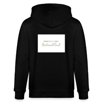 Anfassen ist simpel berühren eine Kunst - Stanley/Stella Unisex Bio-Kapuzenjacke CULTIVATOR  - Schwarz - Hinten - Anna (173cm)