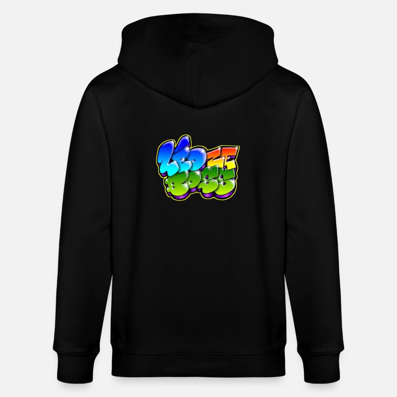 Leo Zeboss Graffiti Name - Stanley/Stella Unisex Bio-Kapuzenjacke CULTIVATOR  - Schwarz