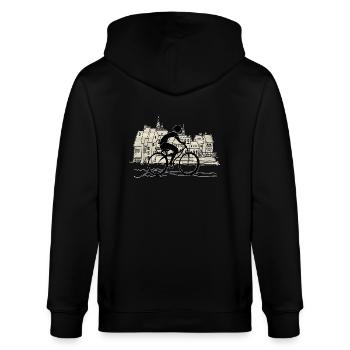 Radfahrer - Stanley/Stella Unisex Bio-Kapuzenjacke CULTIVATOR  - Schwarz - Hinten - Anna (173cm)