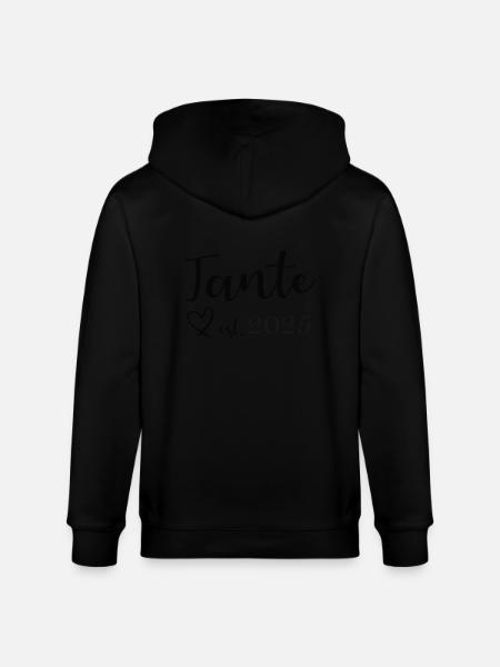 Pregnancy Announcement Aunt Est. 2025 - Stanley/Stella CULTIVATOR  Unisex Organic Hooded Jacket - black