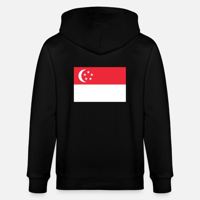 Singapur - Stanley/Stella Unisex Bio-Kapuzenjacke CULTIVATOR  - Schwarz