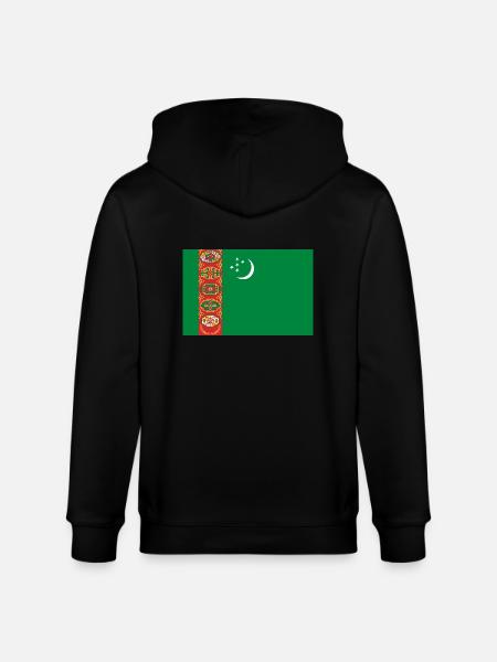 Turkmenistan - Stanley/Stella CULTIVATOR  Unisex Organic Hooded Jacket - black