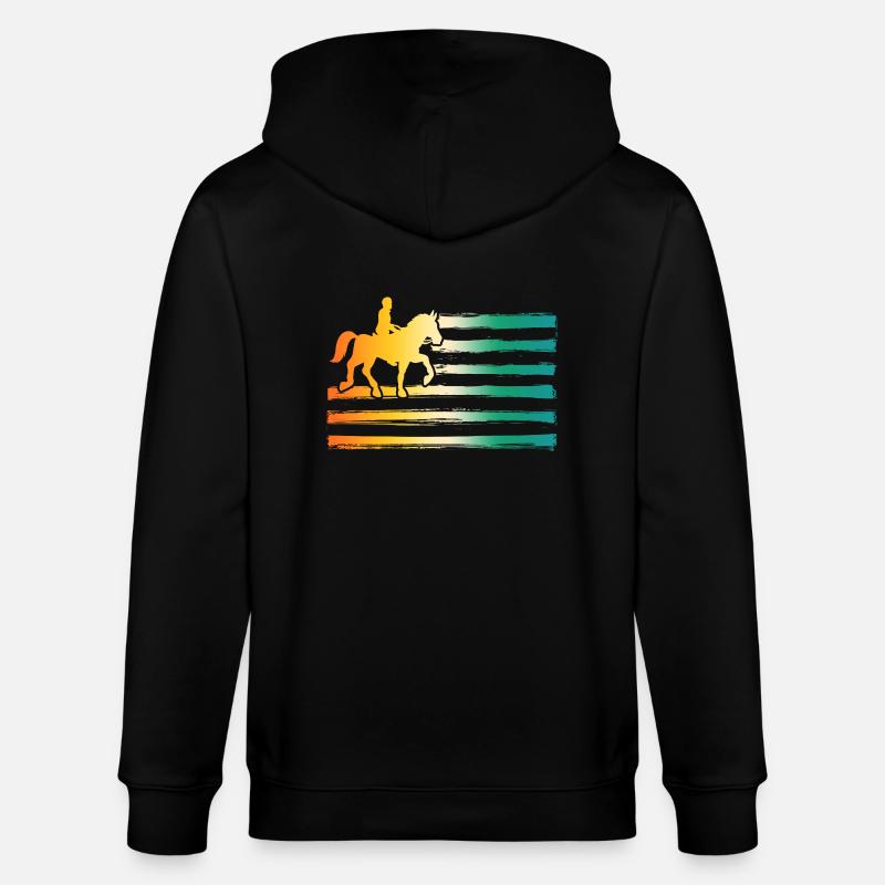 Cheval - Veste à capuche bio CULTIVATOR Stanley/Stella Unisexe - noir