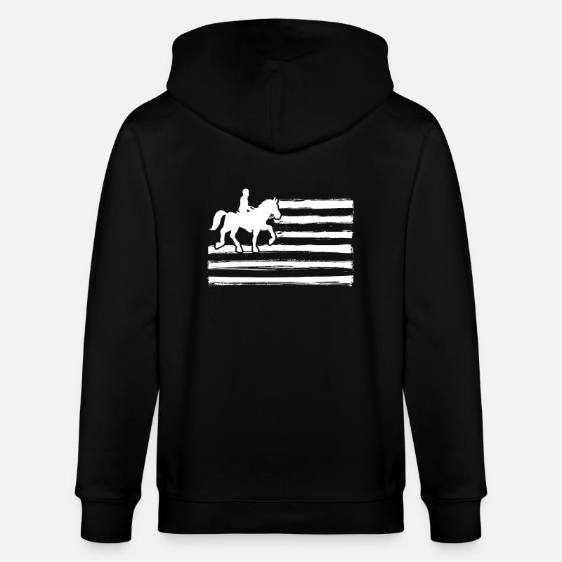 Riding Horses - Stanley/Stella CULTIVATOR Unisex Organic Hooded Jacket - black