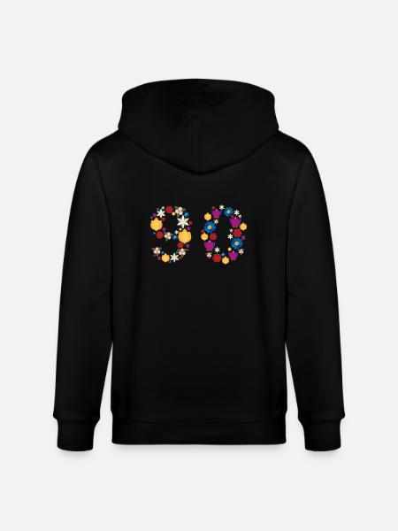 Flowers 90 - Stanley/Stella Unisex Bio-Kapuzenjacke CULTIVATOR - Schwarz