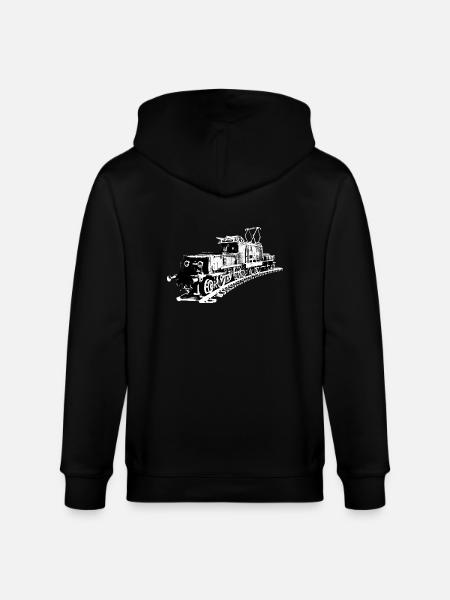 Lokomotive "Krokodil" - Stanley/Stella Unisex Bio-Kapuzenjacke CULTIVATOR  - Schwarz
