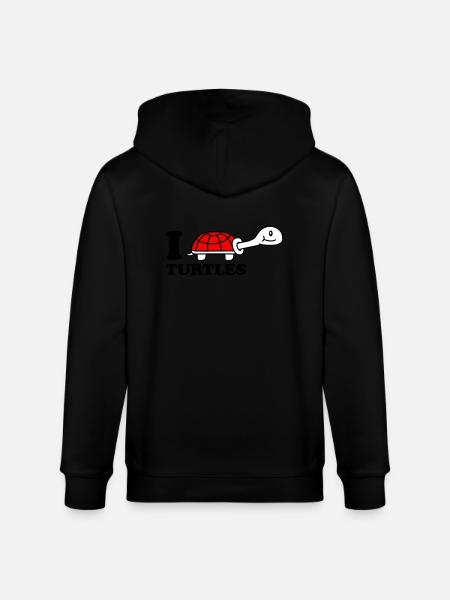 I Love Turtles - Stanley/Stella Unisex Bio-Kapuzenjacke CULTIVATOR  - Schwarz