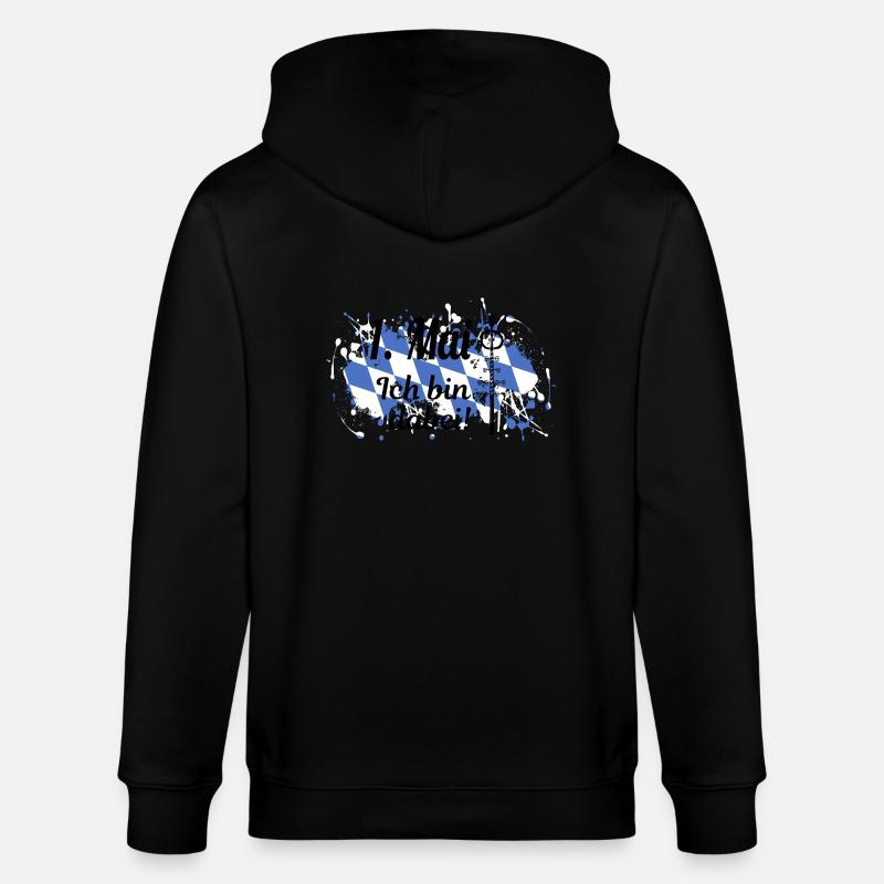 1. Mai - Ich bin dabei! - Stanley/Stella Unisex Bio-Kapuzenjacke CULTIVATOR  - Schwarz