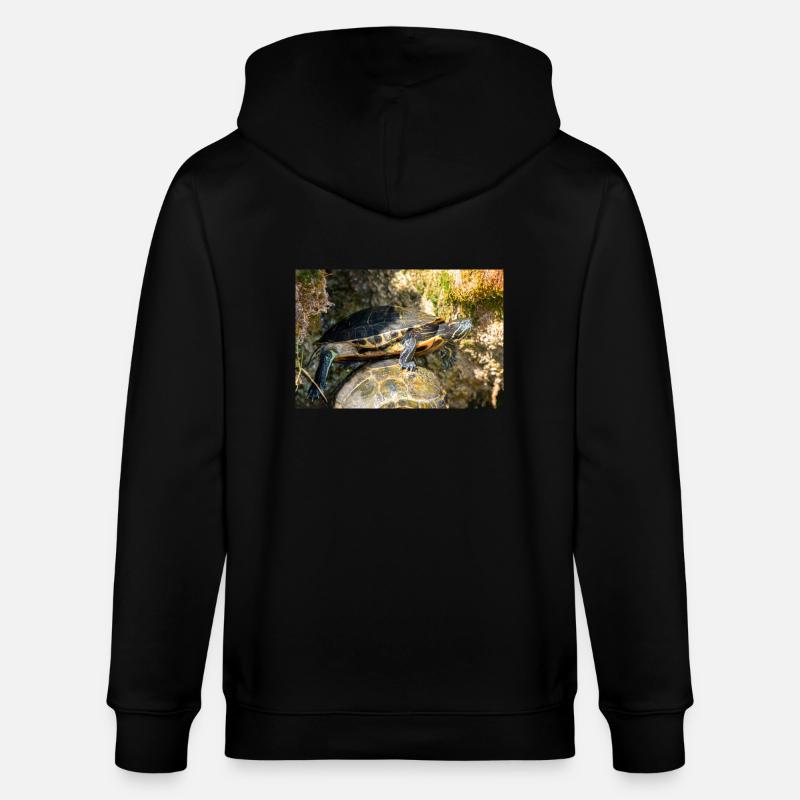 Trachemys scripta scripta scripta - Veste à capuche bio CULTIVATOR Stanley/Stella Unisexe - noir