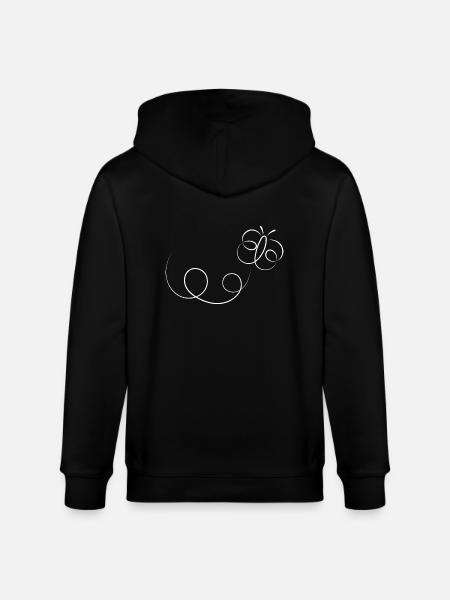 Schmetterling - Stanley/Stella Unisex Bio-Kapuzenjacke CULTIVATOR - Schwarz
