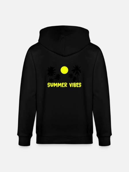 Summer Vibes - Stanley/Stella CULTIVATOR Unisex Organic Hooded Jacket - black