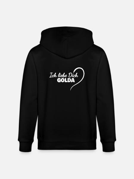 Love you Golda - Stanley/Stella CULTIVATOR  Unisex Organic Hooded Jacket - black