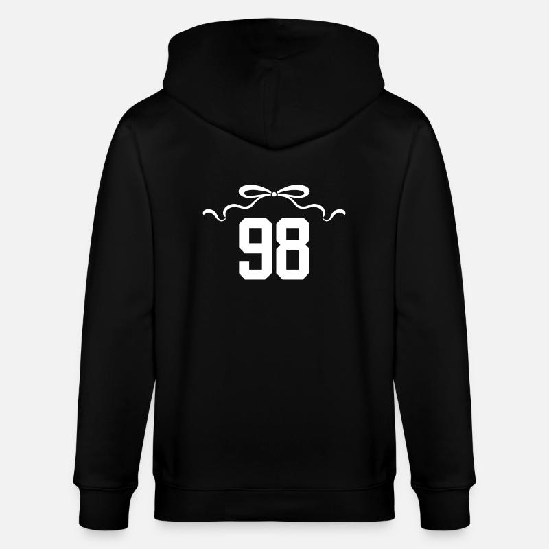 Numéro 98 noeud - 98e anniversaire - Veste à capuche bio CULTIVATOR Stanley/Stella Unisexe - noir
