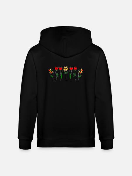 Blumen - Stanley/Stella Unisex Bio-Kapuzenjacke CULTIVATOR - Schwarz
