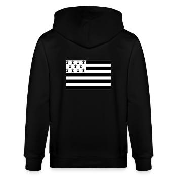 bzh_flag - Veste à capuche bio CULTIVATOR Stanley/Stella Unisexe - noir - Dos - Anna (173cm)
