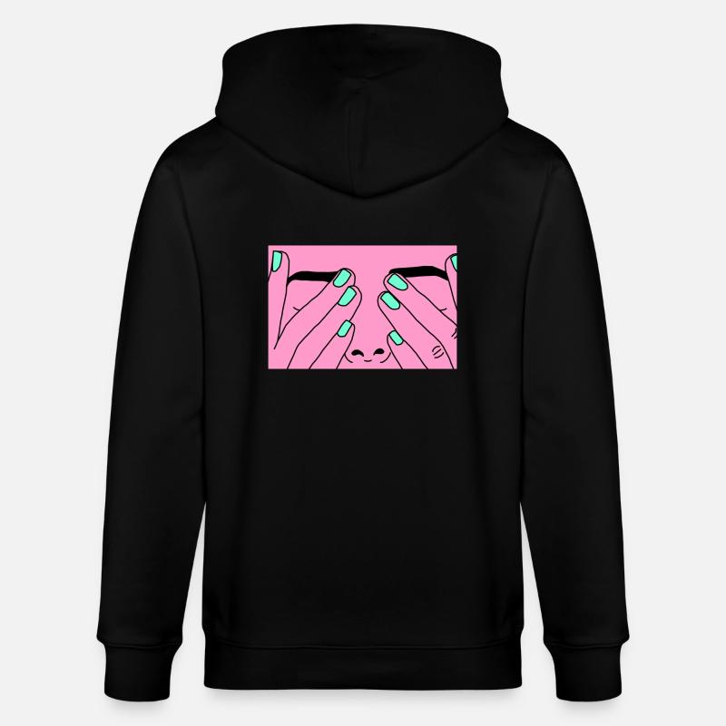 Face rose - Veste à capuche bio CULTIVATOR Stanley/Stella Unisexe - noir