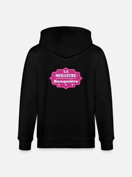 La meilleure banquière 111 - Stanley/Stella CULTIVATOR  Unisex Organic Hooded Jacket - black