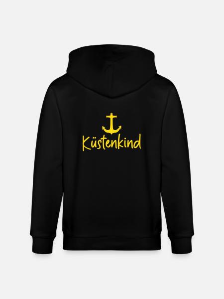 Küstenkind Anker - Stanley/Stella Unisex Bio-Kapuzenjacke CULTIVATOR - Schwarz