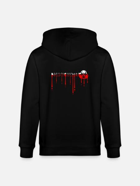 zombie hunter Halloween quote - Stanley/Stella CULTIVATOR Unisex Organic Hooded Jacket - black